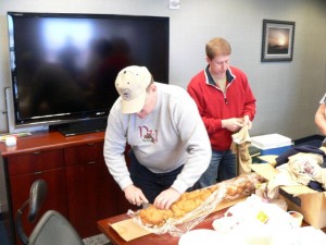 Mike Gavin Prepping the Food!