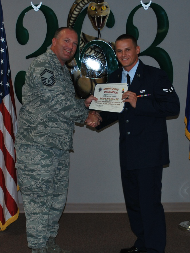 Class 14031T, A1C Petges graduated 22 Jul 14 and is headed to Tulsa OK ANG. In addition to the Top Grad honor, A1C Petges was an AMMO ACE Award Winner. He scored 100 % on all course exams!